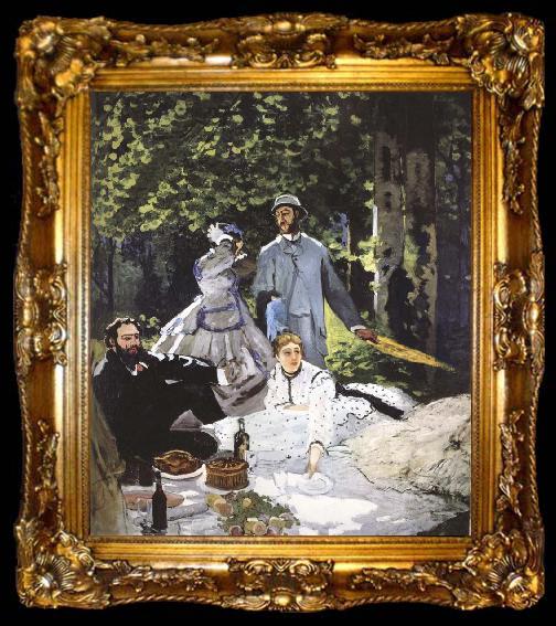 framed  Claude Monet Luncheon on the Grass, ta009-2